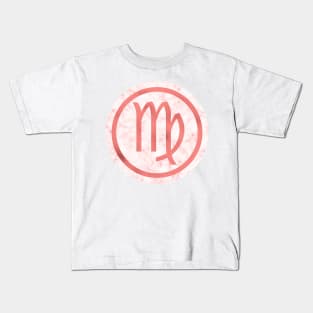 Living Coral Marble Zodiac - Virgo Kids T-Shirt